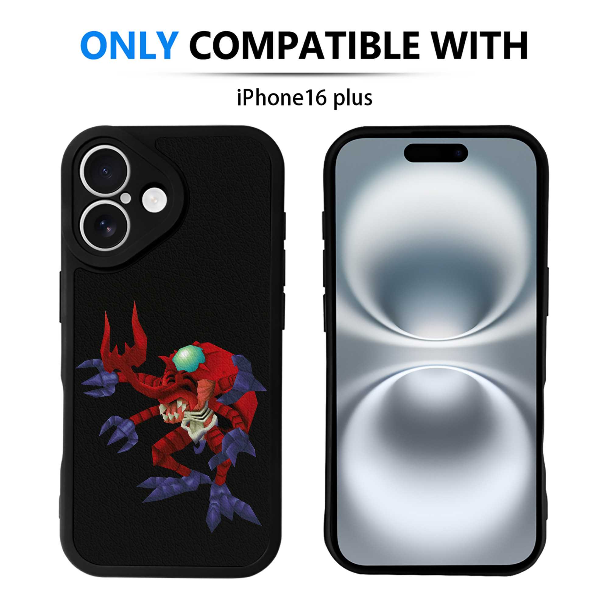 （画像用） Digimon デジタルモンスター/デジモン 【iPhone 16シリーズ対応】シリコンスマホケース（レザー調） 材質：シリコン
